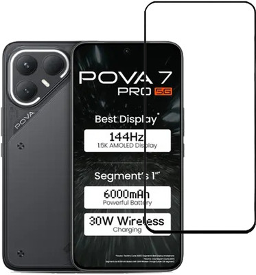 SPRITZEN Edge To Edge Tempered Glass for Tecno Pova 7 5G, Tecno Pova 7 Pro 5G(Pack of 1)
