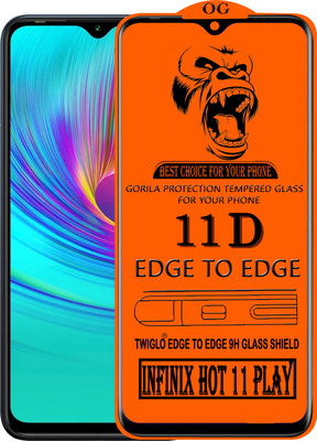 TWIGLO Edge To Edge Tempered Glass for INFINIX HOT 11 PLAY(Pack of 1)