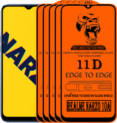 CYOR Edge To Edge Tempered Glass for REALME NARZO 10A(Pack of 5)