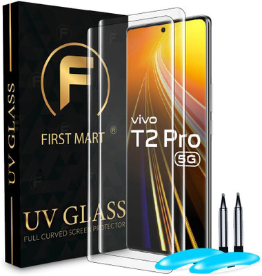 FIRST MART Edge To Edge Tempered Glass for Vivo T2 Pro 5G, Vivo T2 Pro, Vivo T2Pro 5G(Pack of 2)
