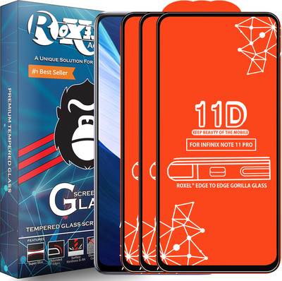 Roxel Edge To Edge Tempered Glass for Infinix Note 11 Pro(Pack of 3)