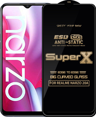 Qyist Edge To Edge Tempered Glass for REALME NARZO 20A(Pack of 1)