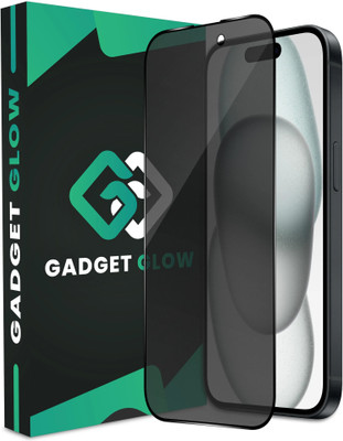 Gadget Glow Edge To Edge Tempered Glass for Apple iPhone 15, Apple iPhone 15, iPhone 16, Apple iPhone 16, Privacy Anti Spy Glass with Matte Finish(Pack of 1)