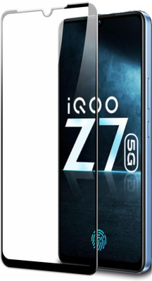 EITANSHA CREATION Edge To Edge Tempered Glass for iQOO Z7 5G, Vivo iQOO Z7 5G(Pack of 1)