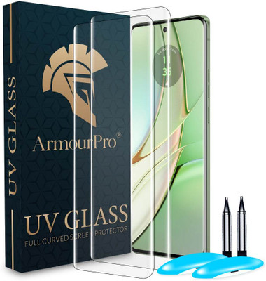 ArmourPro Edge To Edge Tempered Glass for Motorola Edge 40, Moto Edge 40, Edge 40, UV Curved Screen Protector with Easy Installation Kit(Pack of 2)