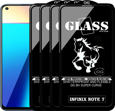 PFOAM Edge To Edge Tempered Glass for INFINIX NOTE 7(Pack of 4)