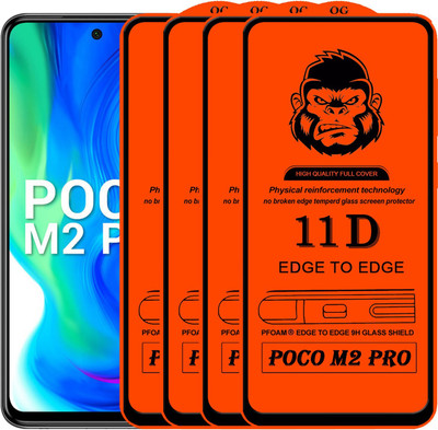 Xester Edge To Edge Tempered Glass for REDMI POCO M2 PRO(Pack of 4)