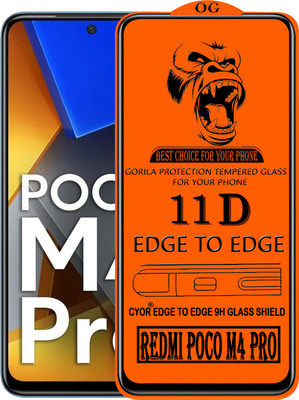 CYOR Edge To Edge Tempered Glass for REDMI POCO M4 PRO(Pack of 1)