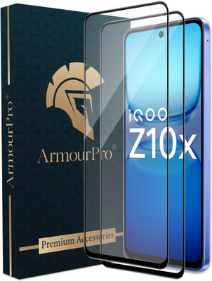 ArmourPro Edge To Edge Tempered Glass for IQOO Z10x, IQOO Z10X 5G, Z10X 5G(Pack of 2)