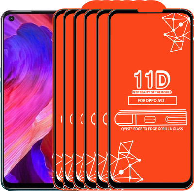 Qyist Edge To Edge Tempered Glass for Oppo A93 5G(Pack of 6)