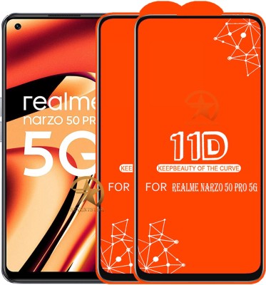 SEVEN7STAR Edge To Edge Tempered Glass for Realme Narzo 50 Pro 5G(Pack of 2)