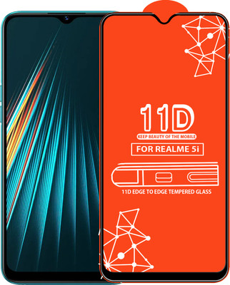 Roxel Edge To Edge Tempered Glass for Realme 5I(Pack of 1)