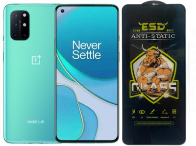 Resolute Edge To Edge Tempered Glass for OnePlus 8T, ESD Tempered Glass, ESD Screen Protector, Anti Static, Screen Protector(Pack of 1)