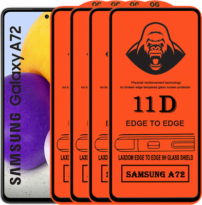 Laxdom Edge To Edge Tempered Glass for SAMSUNG GALAXY A72(Pack of 4)