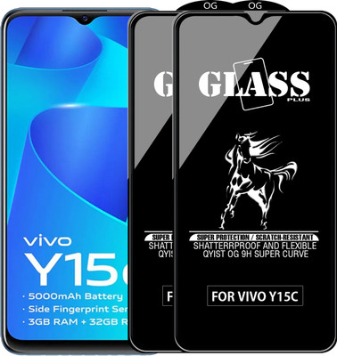 Qyist Edge To Edge Tempered Glass for VIVO Y15C(Pack of 2)
