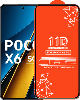 Roxel Edge To Edge Tempered Glass for Poco X6(Pack of 1)