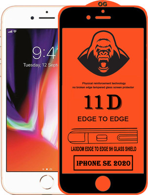 Laxdom Edge To Edge Tempered Glass for APPLE IPHONE SE 2020(Pack of 1)
