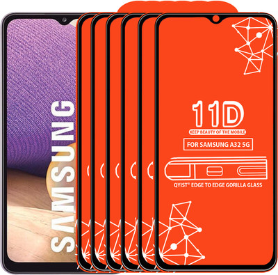 Qyist Edge To Edge Tempered Glass for Samsung A32 5G(Pack of 6)