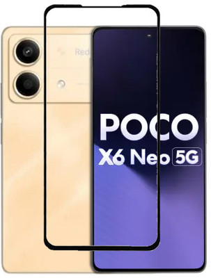 HOBBYTRONICS Edge To Edge Tempered Glass for POCO X6 Neo 5G, POCO X6 Neo(Pack of 1)