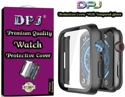 DPJ Front and Back Screen Guard for Compatible with Apple Watch Series 1, 42mm, Hard Matte Silicone Protection Front Case Cover with Attached Screen Protector Ultra-Thin Full Coverage (Black)(Watch not included)(Pack of 1)