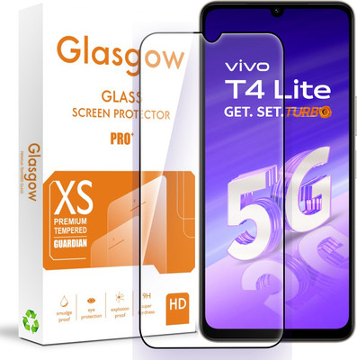 Glasgow Edge To Edge Tempered Glass for Vivo T4 Lite 5G(Pack of 1)