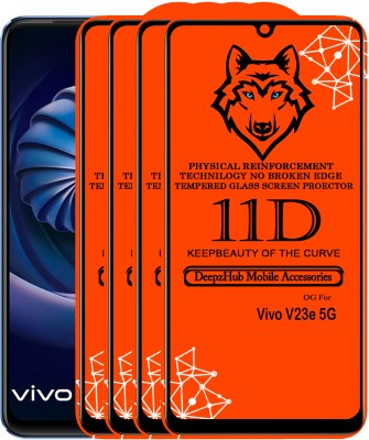 DeepzHub Edge To Edge Tempered Glass for Vivo V23e 5G(Pack of 4)