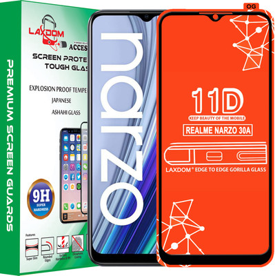 Laxdom Edge To Edge Tempered Glass for REALME NARZO 30A(Pack of 1)