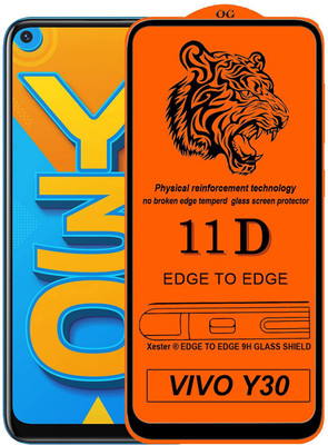 HIE POWER Edge To Edge Tempered Glass for Vivo Y30 (Premium_11D)(Pack of 1)