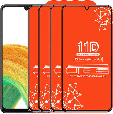 Qyist Edge To Edge Tempered Glass for Samsung Galaxy A33 5G(Pack of 4)