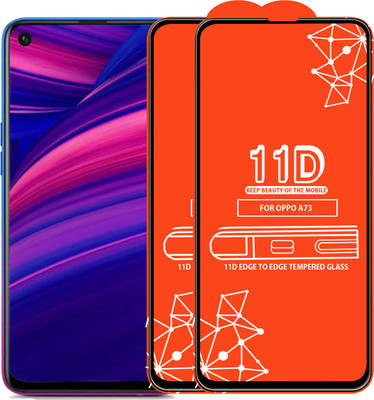 Qyist Edge To Edge Tempered Glass for Oppo A73(Pack of 2)