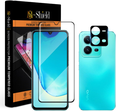 MS-Shield Edge To Edge Tempered Glass for Vivo V25 5G, With Camera Lens Protector(Pack of 1)