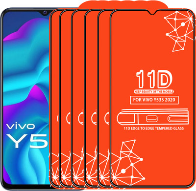 Roxel Edge To Edge Tempered Glass for Vivo Y53S 2020(Pack of 6)
