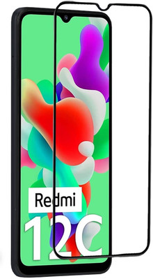 Amosite Edge To Edge Tempered Glass for Redmi 12C(Pack of 1)
