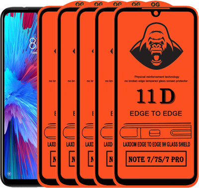 Laxdom Edge To Edge Tempered Glass for REDMI NOTE 7S(Pack of 5)