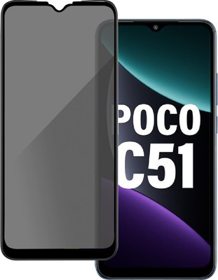AuraX Edge To Edge Tempered Glass for Poco C51(Pack of 1)