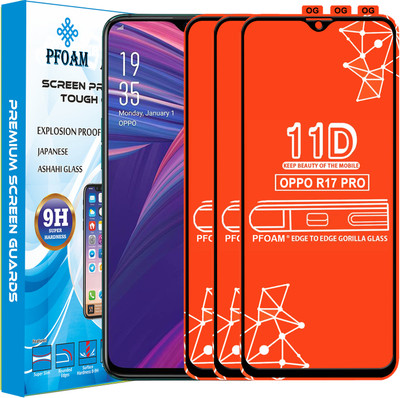 PFOAM Edge To Edge Tempered Glass for OPPO R17 PRO(Pack of 3)