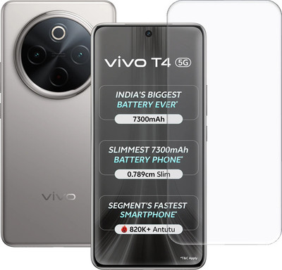 NEXZONE Edge To Edge Tempered Glass for vivo T4 5G(Pack of 1)