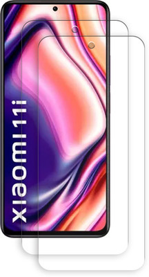SOMTONE Edge To Edge Tempered Glass for Xiaomi 11i 5G TEMPERED GUARD FRONTP2(Pack of 2)