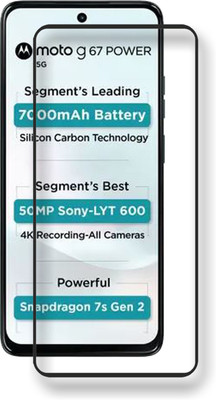 INFINITYWORLD Edge To Edge Tempered Glass for Moto g67 Power 5G, Motorola G67 Power 5G(Pack of 1)