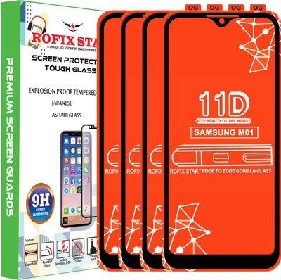 Rofix star Edge To Edge Tempered Glass for SAMSUNG GALAXY M01(Pack of 4)