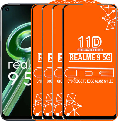 CYOR Edge To Edge Tempered Glass for REALME 9 5G(Pack of 4)