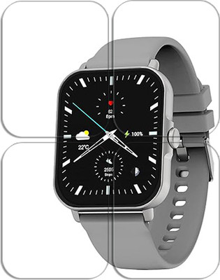 SOMTONE Edge To Edge Tempered Glass for Pebble Cruise 1.96 inch SMARTWATCH SCREEN GUARD(Pack of 4)