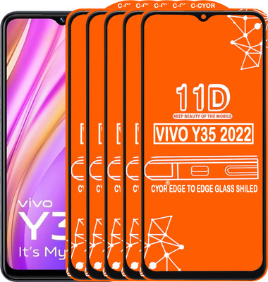 CYOR Edge To Edge Tempered Glass for VIVO Y35 2022(Pack of 5)