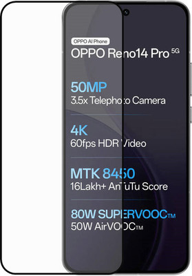 NEXZONE Edge To Edge Tempered Glass for OPPO Reno14 Pro 5G(Pack of 1)
