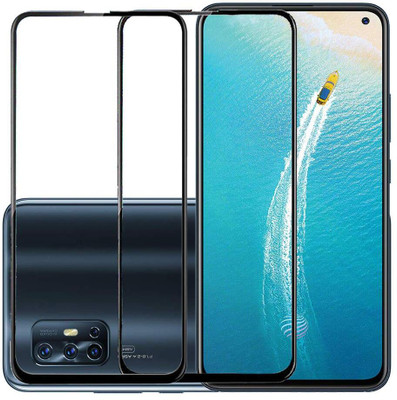 9H Edge To Edge Tempered Glass for Vivo V17-9H| Tempered Glass Screen Protector Guard | Full Glue Curved Tempered Glass | Bubble Free Installation | 9H Gorilla(Pack of 2)