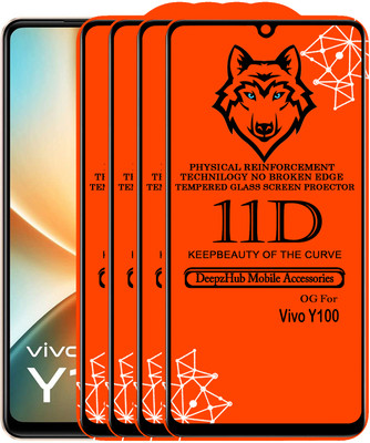 DeepzHub Edge To Edge Tempered Glass for vivo Y100 5G(Pack of 4)