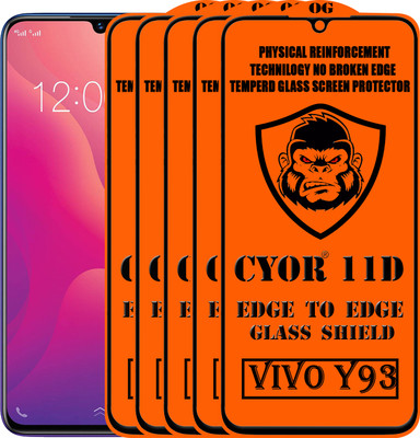 CYOR Edge To Edge Tempered Glass for VIVO Y93(Pack of 5)