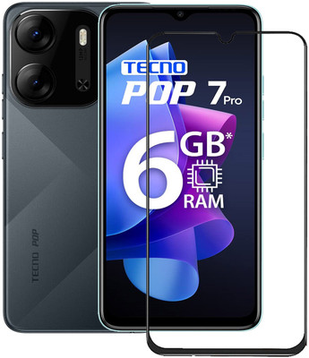 INFINITYWORLD Edge To Edge Tempered Glass for Tecno POP 7 Pro(Pack of 1)