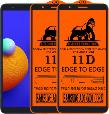 11D Edge To Edge Tempered Glass for SAMSUNG M01 CORE(Pack of 2)
