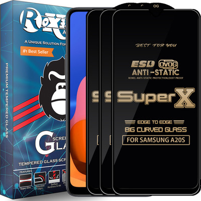 Roxel Edge To Edge Tempered Glass for SAMSUNG A20S(Pack of 3)